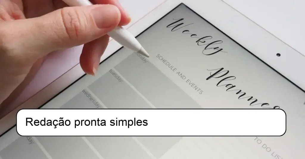 Redação pronta simples