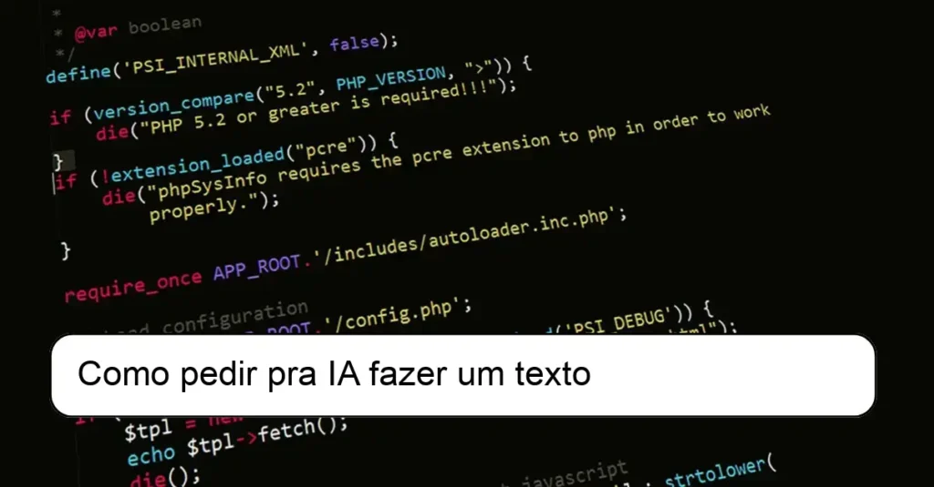 Como pedir pra IA fazer um texto