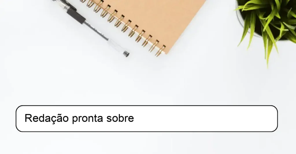 Redação pronta sobre