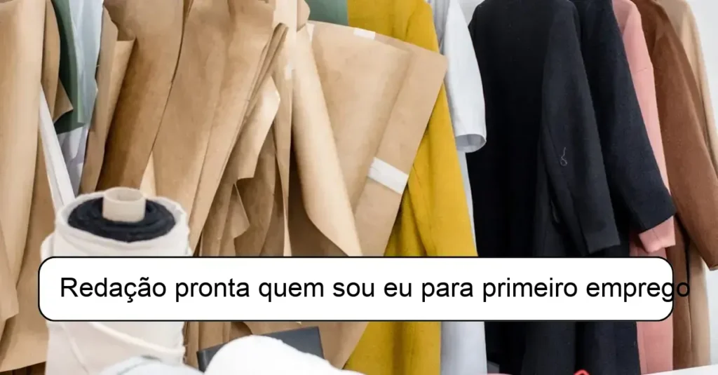 Redação pronta quem sou eu para primeiro emprego