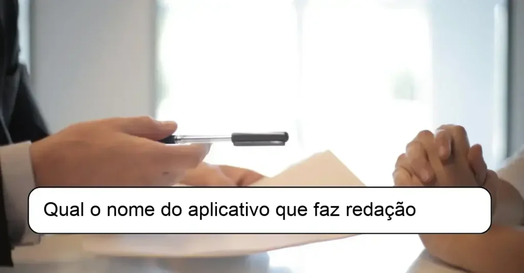Qual o nome do aplicativo que faz redação