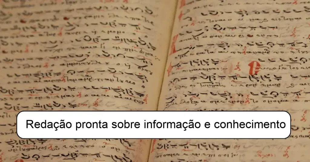 Redação pronta sobre informação e conhecimento