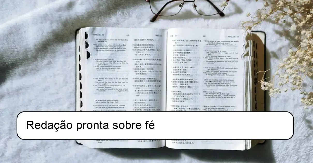 Redação pronta sobre fé