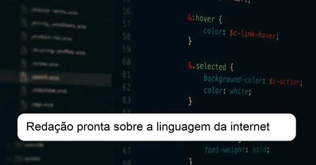 Redação pronta sobre a linguagem da internet
