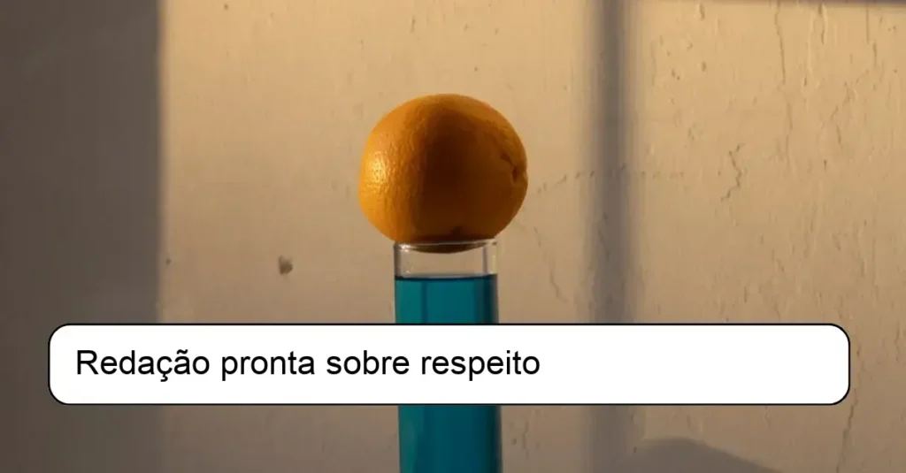 Redação pronta sobre respeito