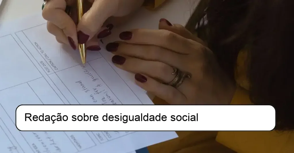 Redação sobre desigualdade social