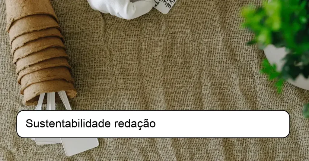 Sustentabilidade redação