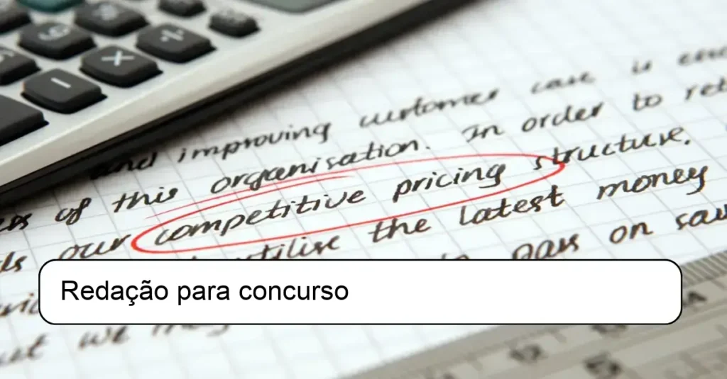 Redação para concurso