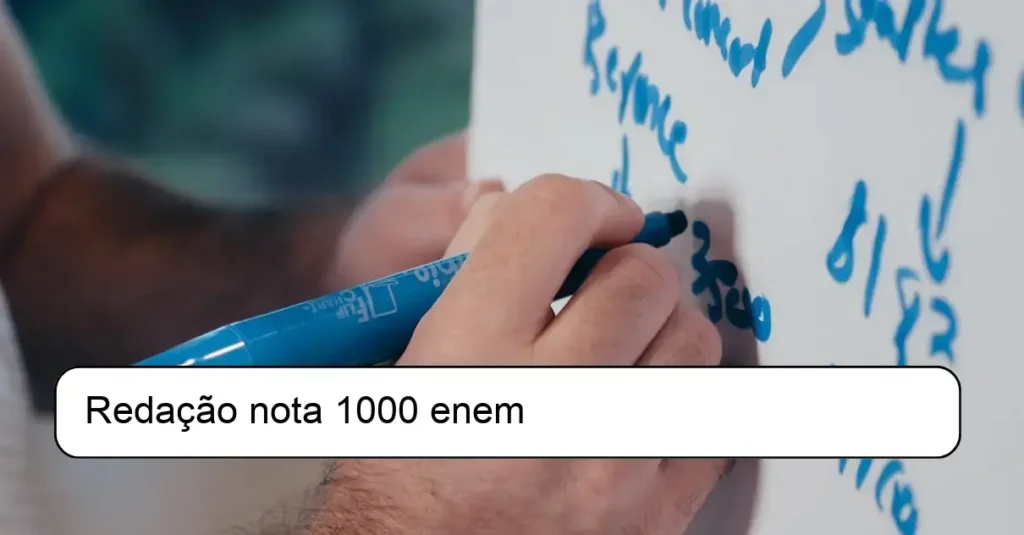 Redação nota 1000 enem
