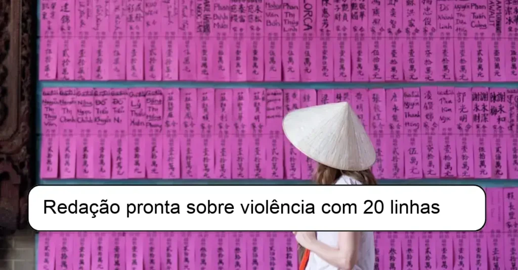 Redação pronta sobre violência com 20 linhas