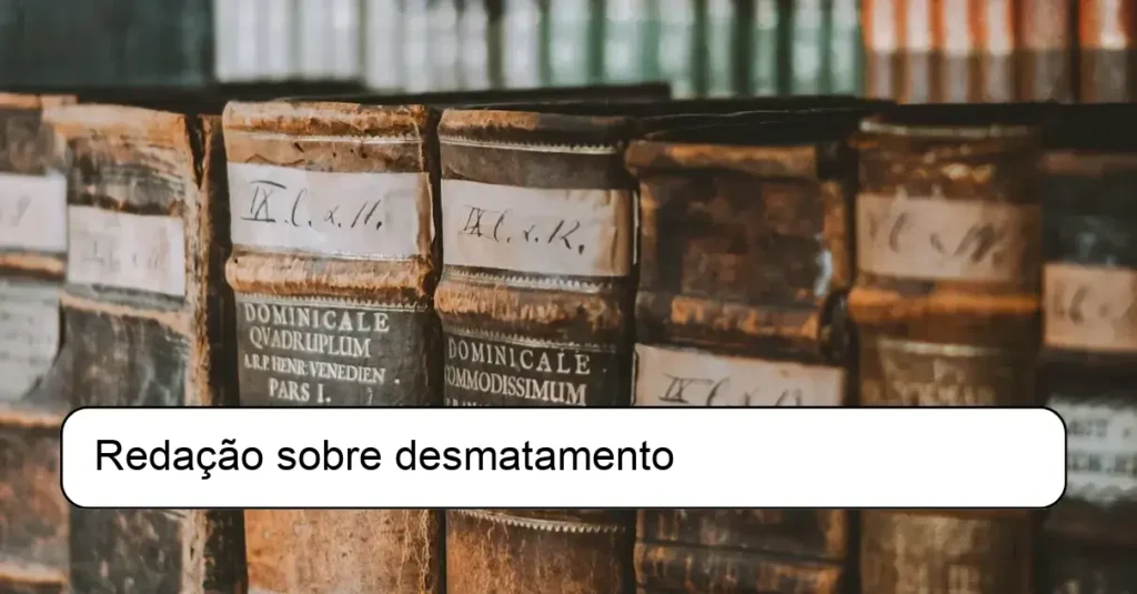 Redação sobre desmatamento