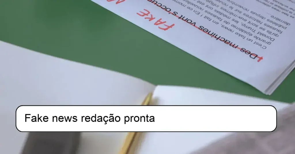 Fake news redação pronta