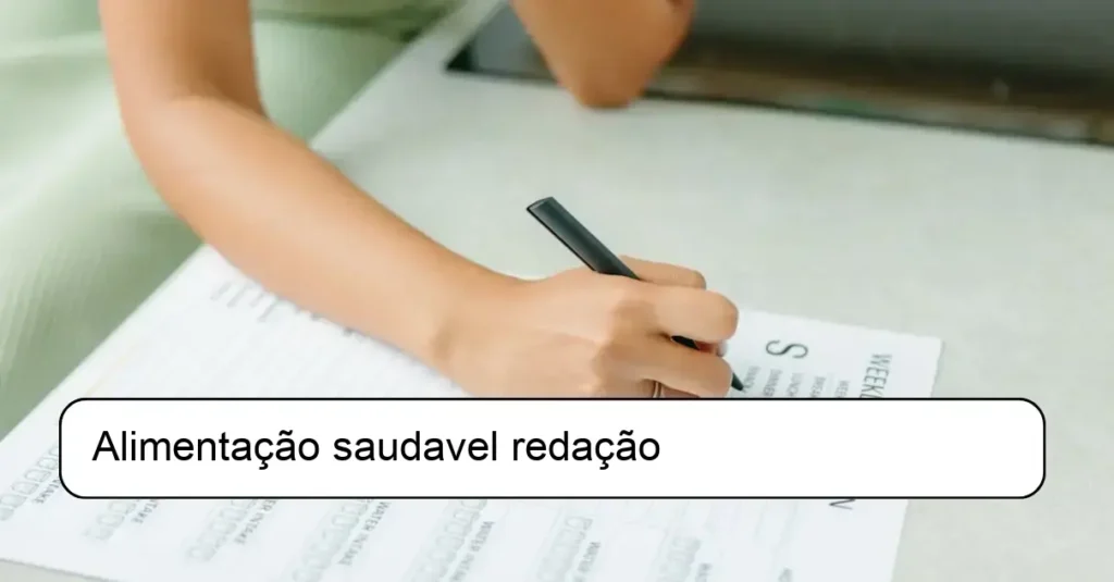Alimentação saudavel redação