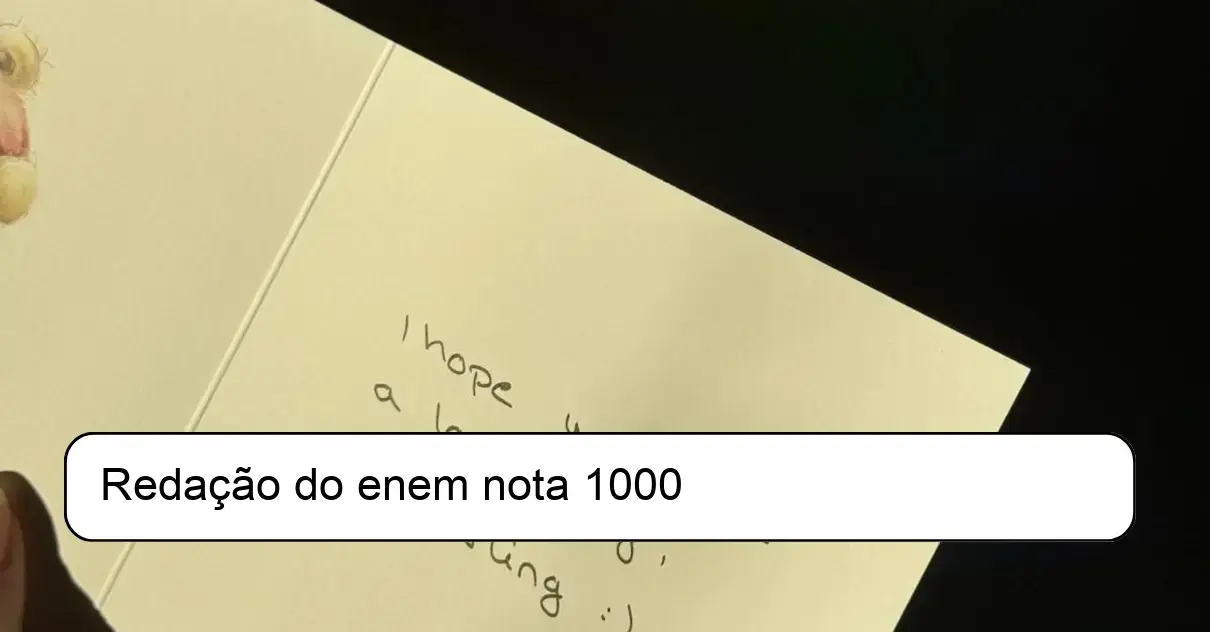 Redação do enem nota 1000