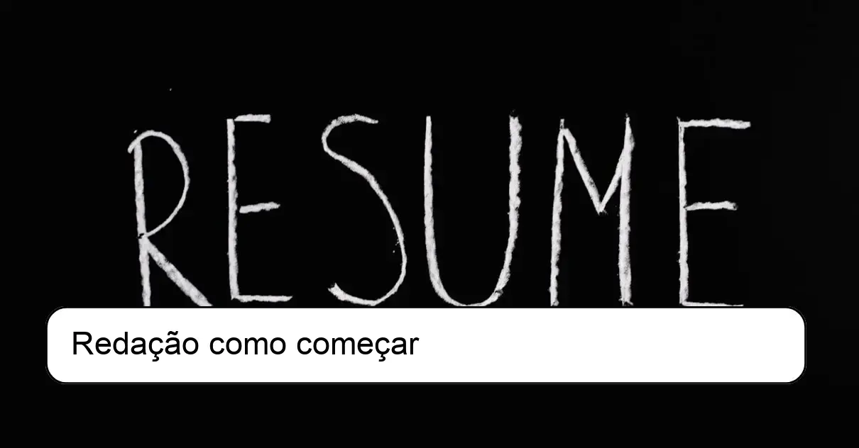 Redação como começar